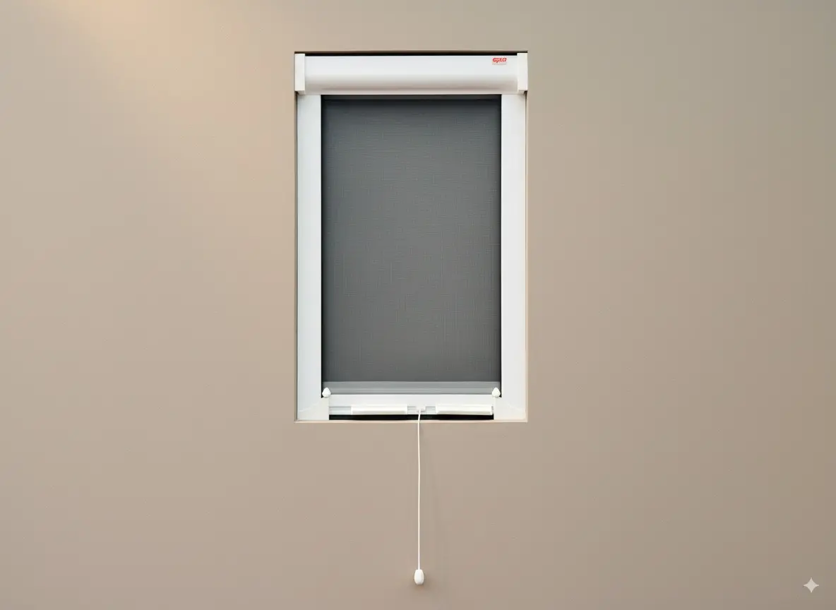 Mosquitera de aluminio en puerta